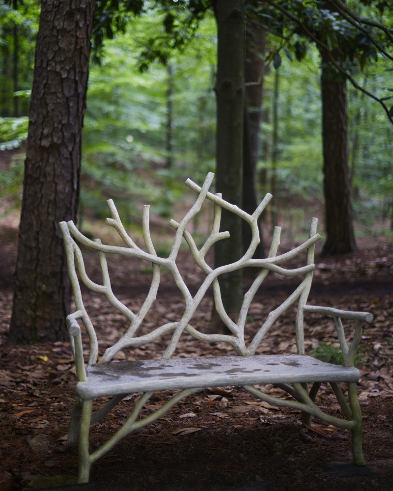 Elwynn Bench, Faux Bois, 54"W, Currey and Company (2009 9EV9)