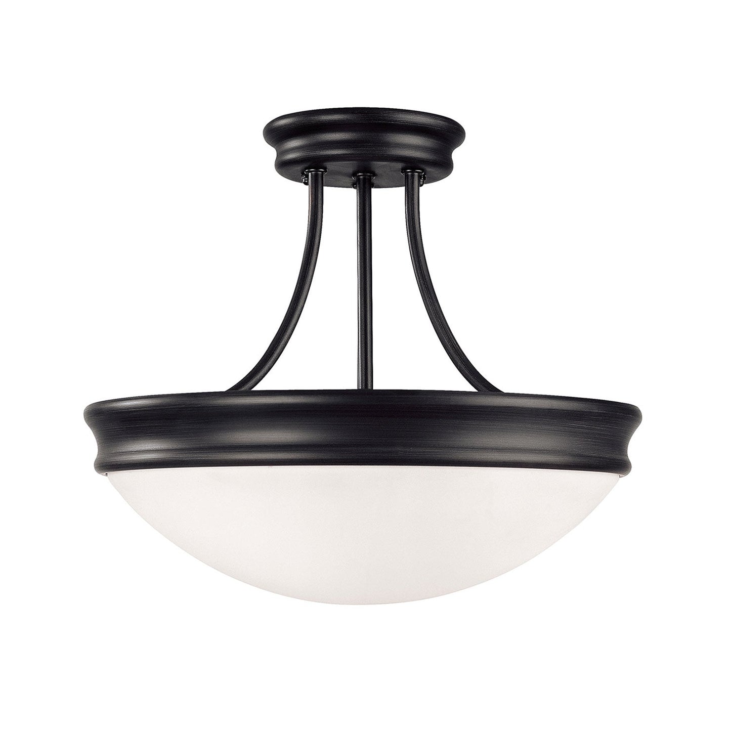 Capital Hansen Semi-Flush Mount Matte Black