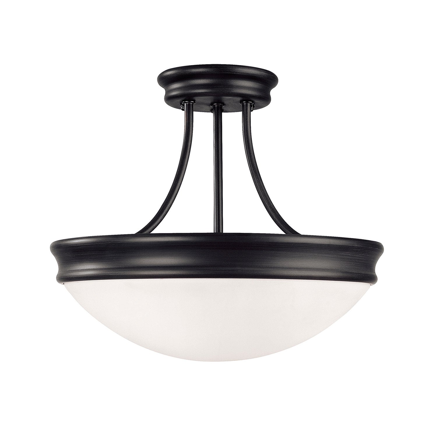 Capital Hansen Semi-Flush Mount Matte Black