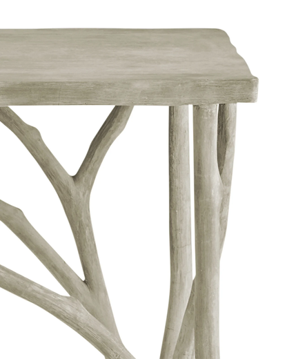 Creekside Console Table, Brown Portland, Faux Bois, 32"H, Currey and Company 2037