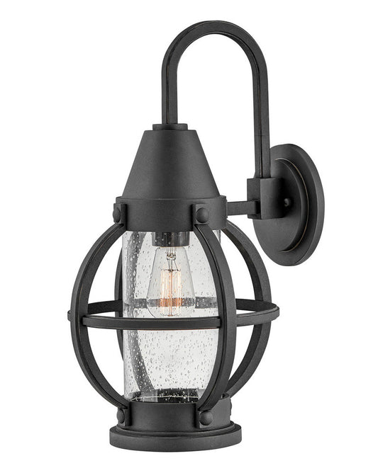 Hinkley Chatham Outdoor Wall Lantern Black, Museum Black