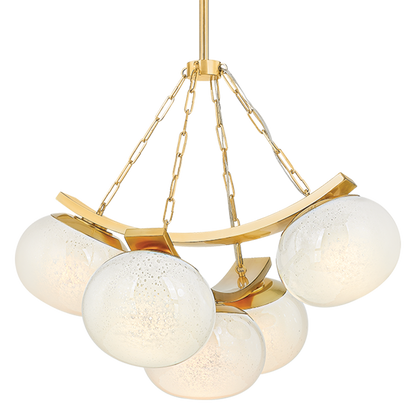 Hudson Valley Duxbury 5-Light Chandelier Aged Brass