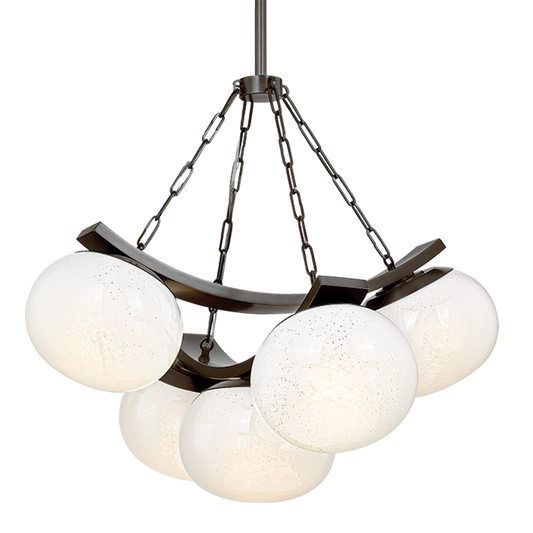 Hudson Valley Duxbury 5-Light Chandelier Distressed Bronze