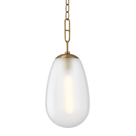 Hudson Valley Bruckner Pendant Aged Brass
