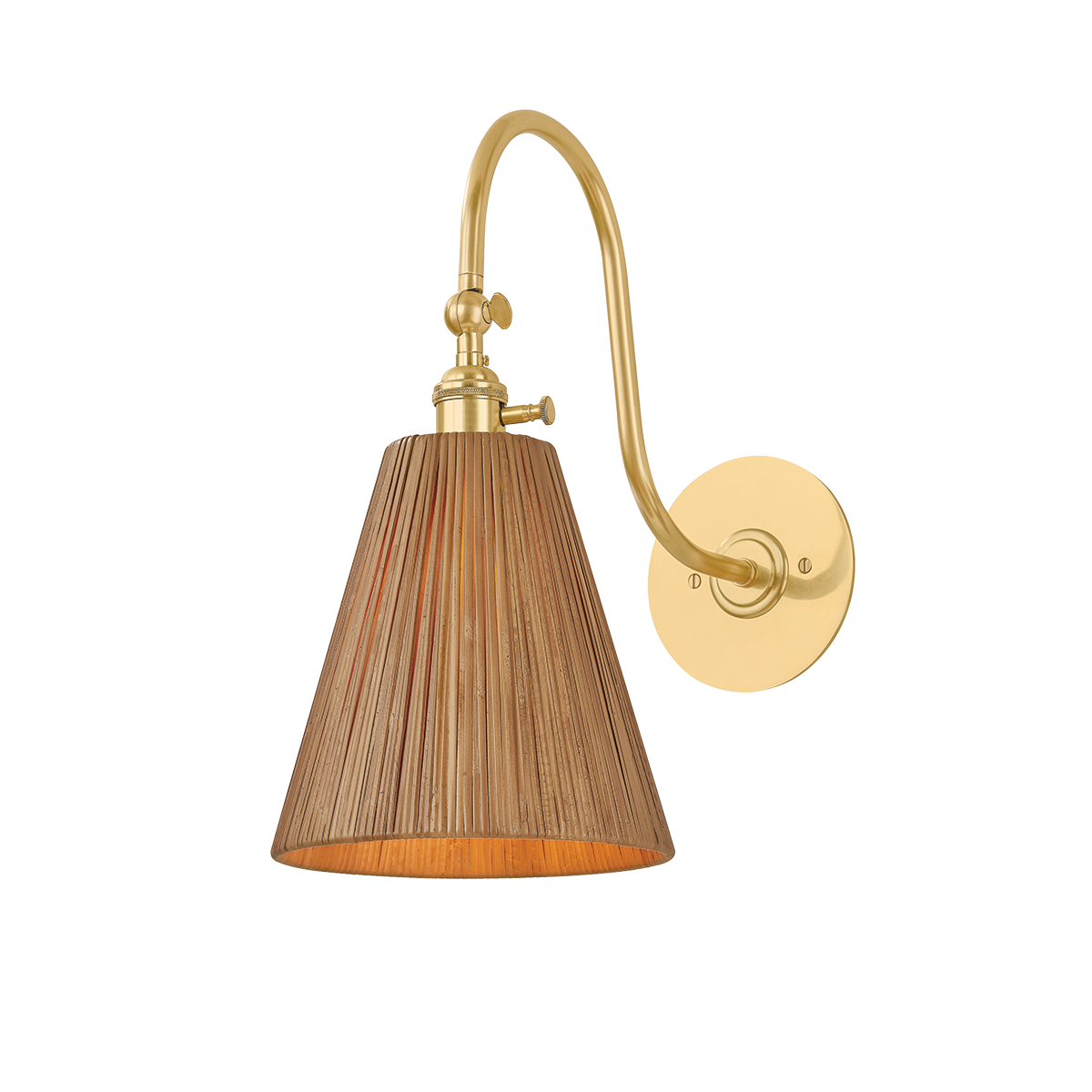 Hudson Valley Ruthin Wall Sconce Aged Brass