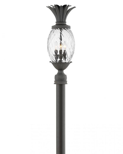 Hinkley Plantation Large Post Mount Lantern Museum Black 12V LED