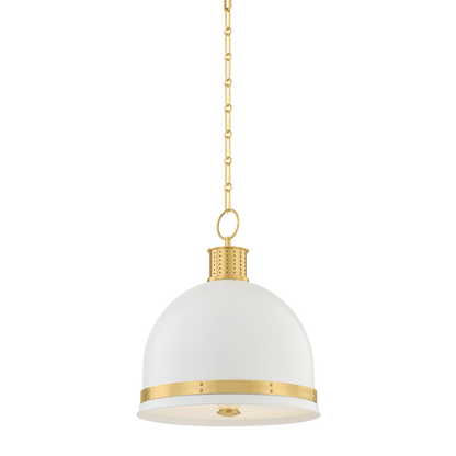 Hudson Valley Briscoe 2-Light Pendant Aged Brass