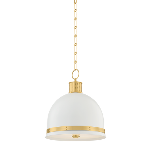 Hudson Valley Briscoe 2-Light Pendant Aged Brass