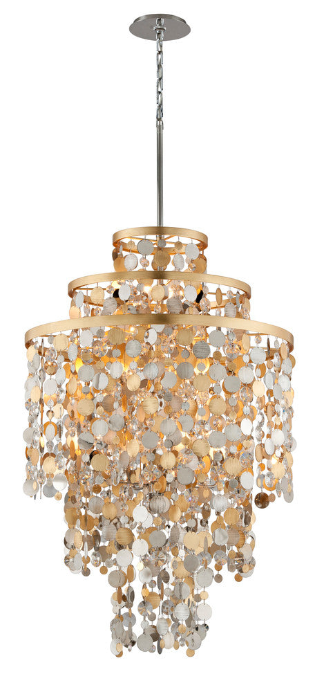Corbett Ambrosia Pendant Gold Silver Leaf & Stainless Steel