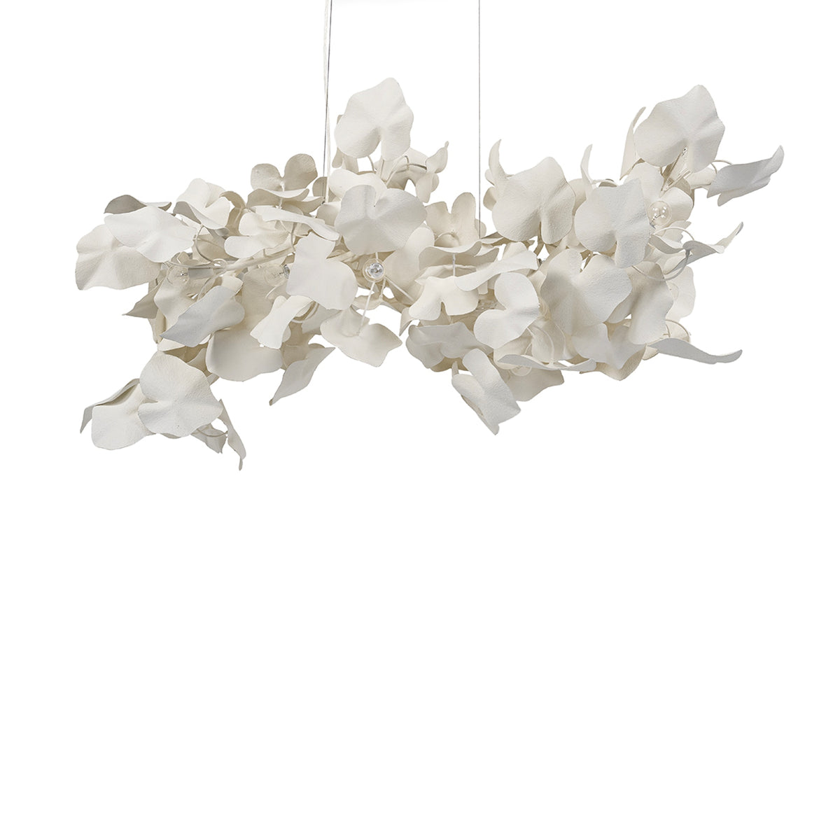 Palecek Claudia Chandelier, Long - Textured White
