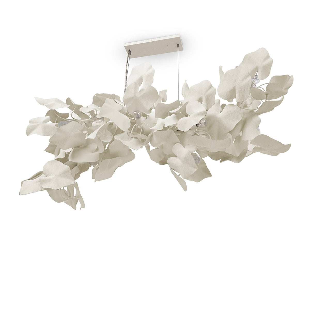 Palecek Claudia Chandelier, Long - Textured White - view 2