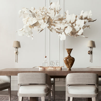Palecek Claudia Chandelier, Long - Textured White - view 3