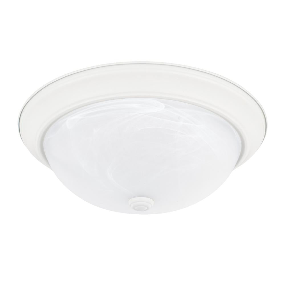 Bates 3-Light Flush Mount - Bronze, Faux Alabaster Glass