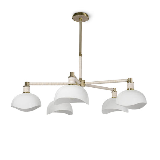Palecek Brooklyn Chandelier, Large - Oak