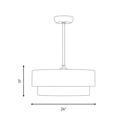 Diana 4-Light Fan D'Lier in Warm Brass