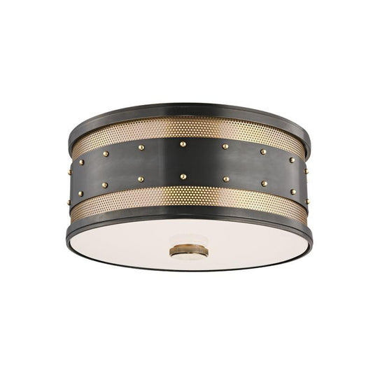 Hudson Valley Gaines Flush Mount Aged Brass, Old Bronze