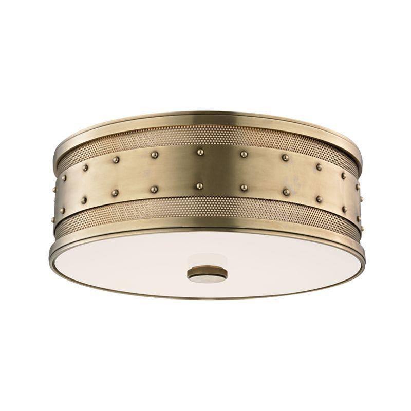 Hudson Valley Gaines Flush Mount Antique Brass