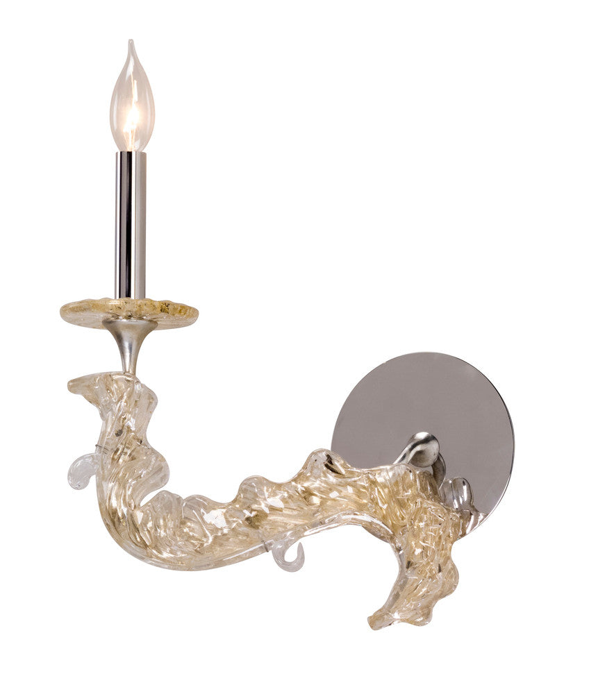 Corbett Cielo Wall Sconce Silver Leaf