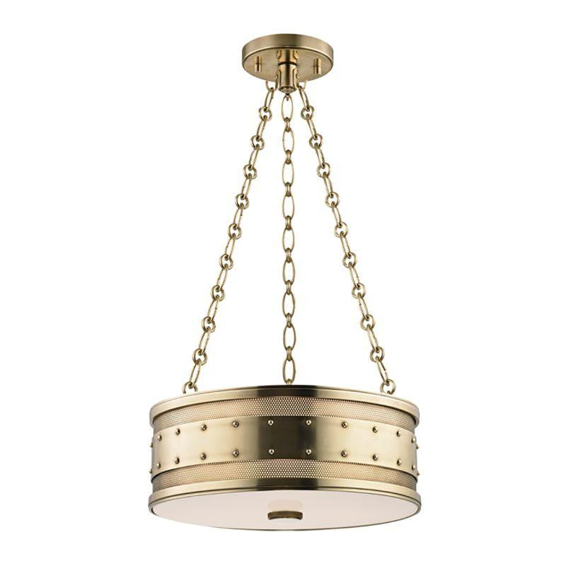 Hudson Valley Gaines Pendant Aged Brass