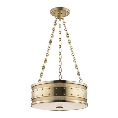 Hudson Valley Gaines Pendant Aged Brass