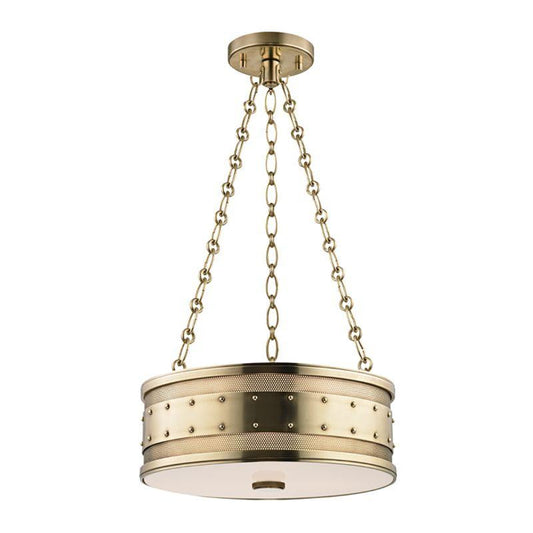 Hudson Valley Gaines Pendant Aged Brass