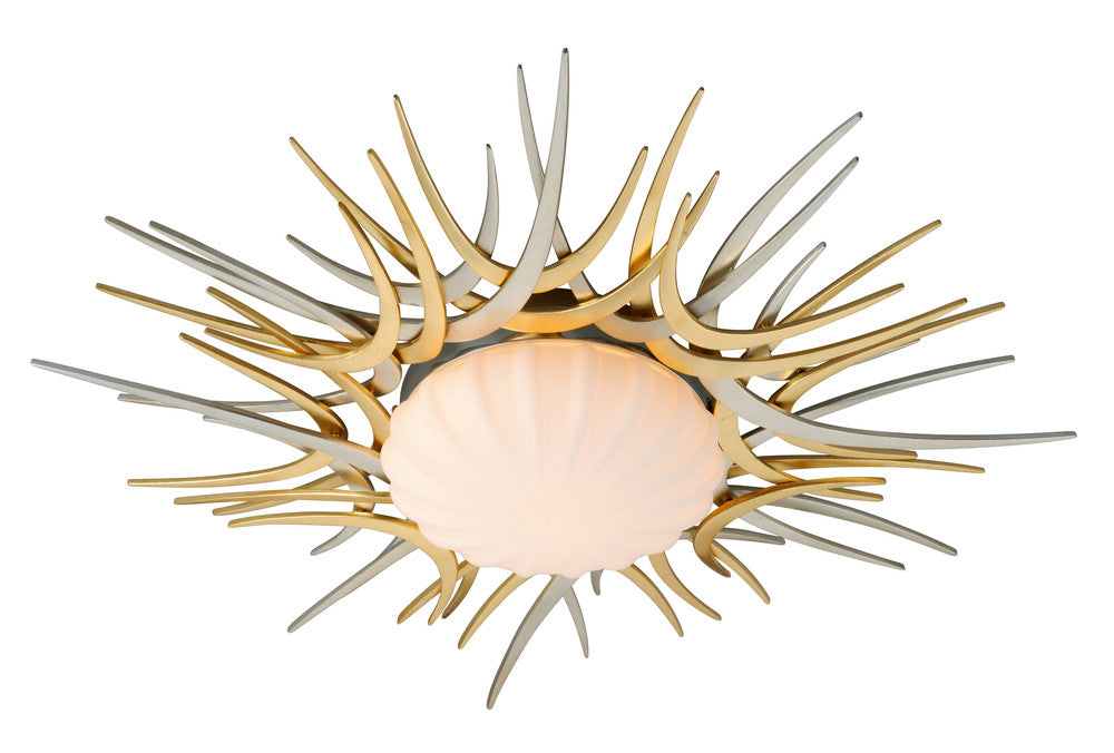 Corbett Helios Flush Mount Gold, Silver