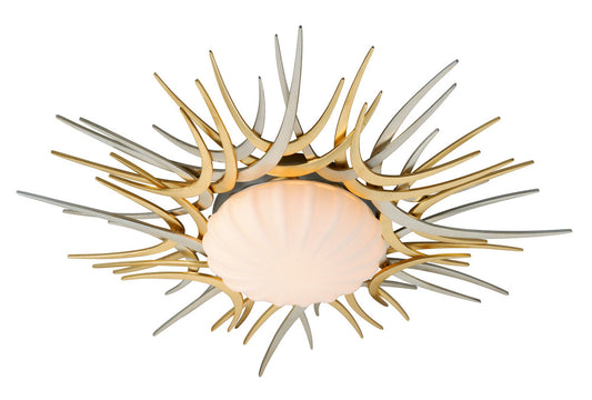 Corbett Helios Flush Mount Gold, Silver