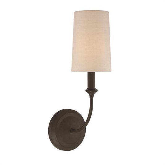 Crystorama Sylvan 1 Light Wall Sconce Polished Nickel