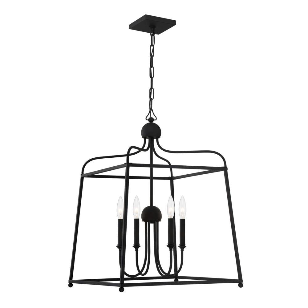 Crystorama Sylvan 21.5" 4-Light Chandelier No Shades