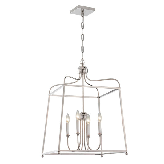 Crystorama Sylvan Chandelier No Shade Polished Nickel