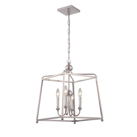 Crystorama Sylvan Mini Chandelier No Shade Polished Nickel