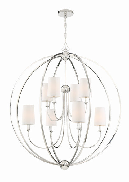 Crystorama Sylvan 8 Light Chandelier No Shade Polished Nickel
