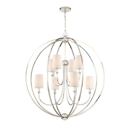 Crystorama Sylvan 8 Light Chandelier Polished Nickel