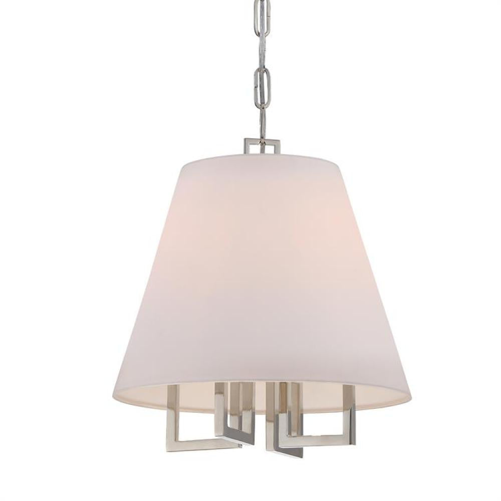 Crystorama Westwood Pendant Polished Nickel