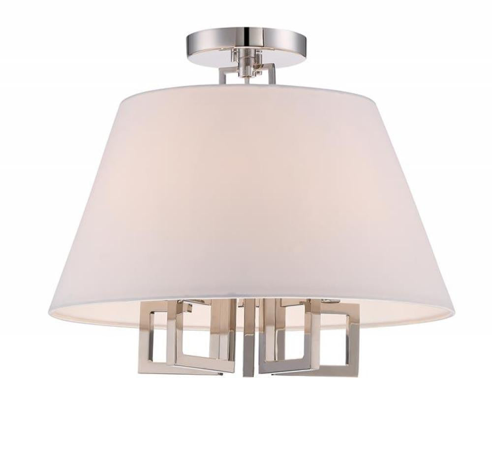 Crystorama Westwood Semi Flush Mount Vibrant Gold