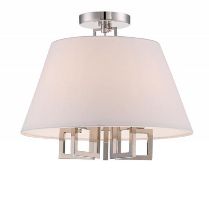Crystorama Westwood Semi Flush Mount Vibrant Gold