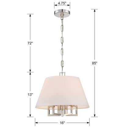 Crystorama Westwood Pendant Vibrant Gold