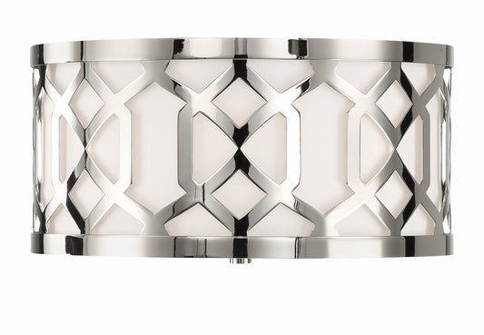 Crystorama Jennings Flush Mount Aged Brass
