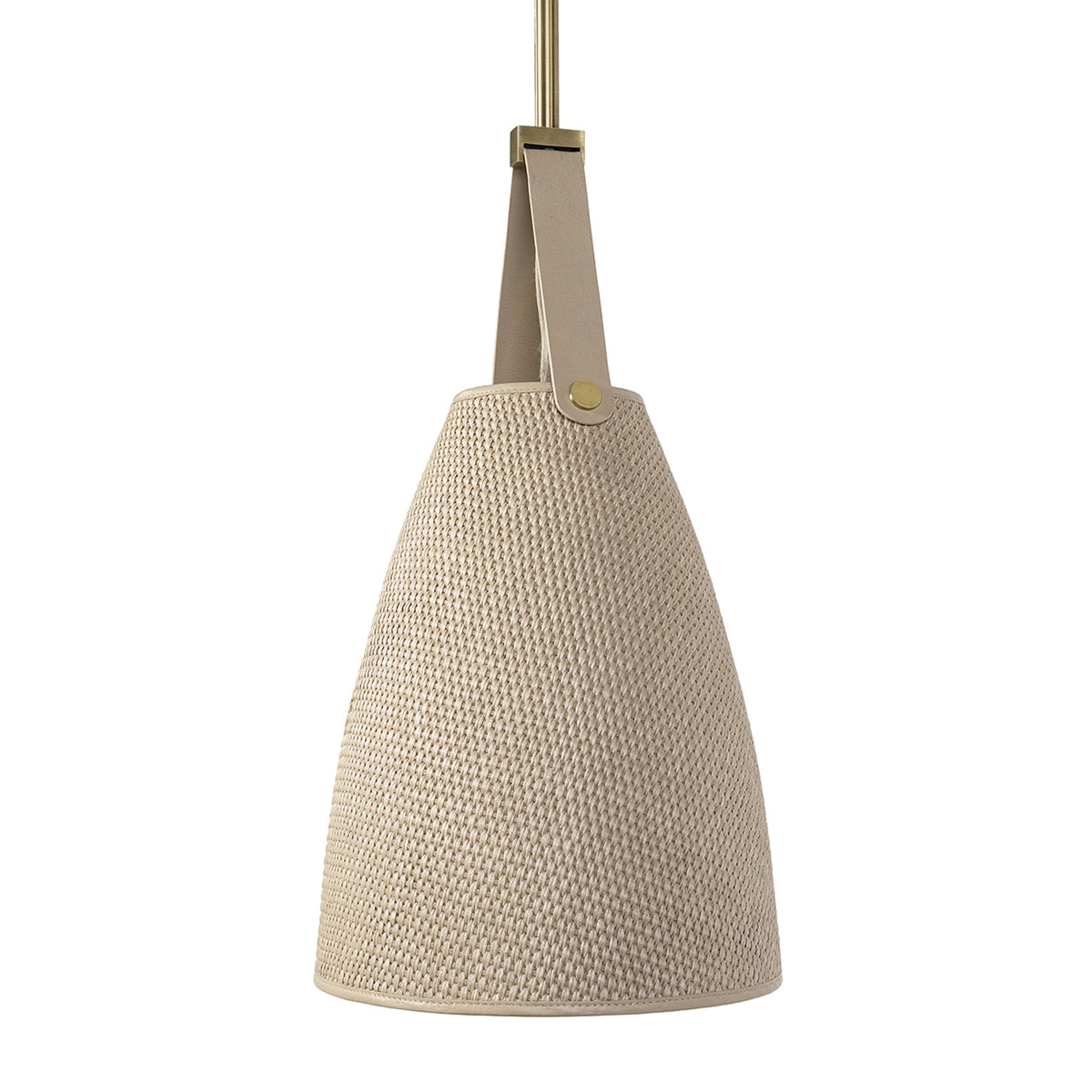 Palecek Carlton Pendant - Brass / Natural - view 2