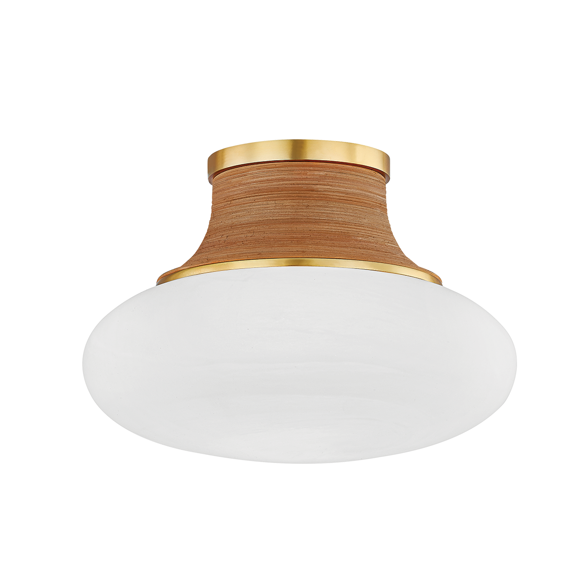Hudson Valley Pearl River 11" Flush Mount Aged Brass