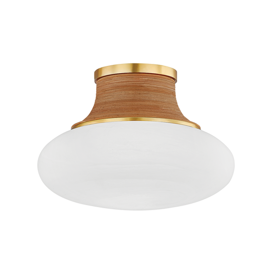Hudson Valley Pearl River 11" Flush Mount Aged Brass