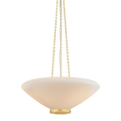 Hudson Valley Awosting 22" 3-Light Pendant Aged Brass