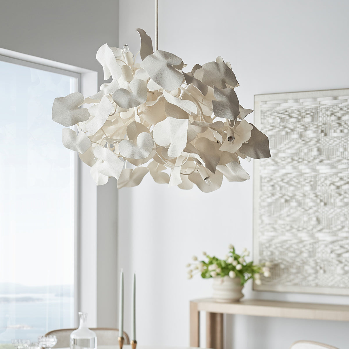 Palecek Claudia Chandelier - Textured White - view 3
