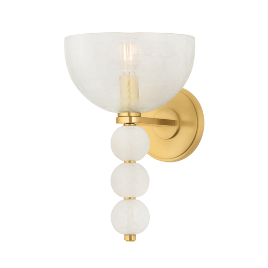 Hudson Valley Bloomvale Wall Sconce Aged Brass