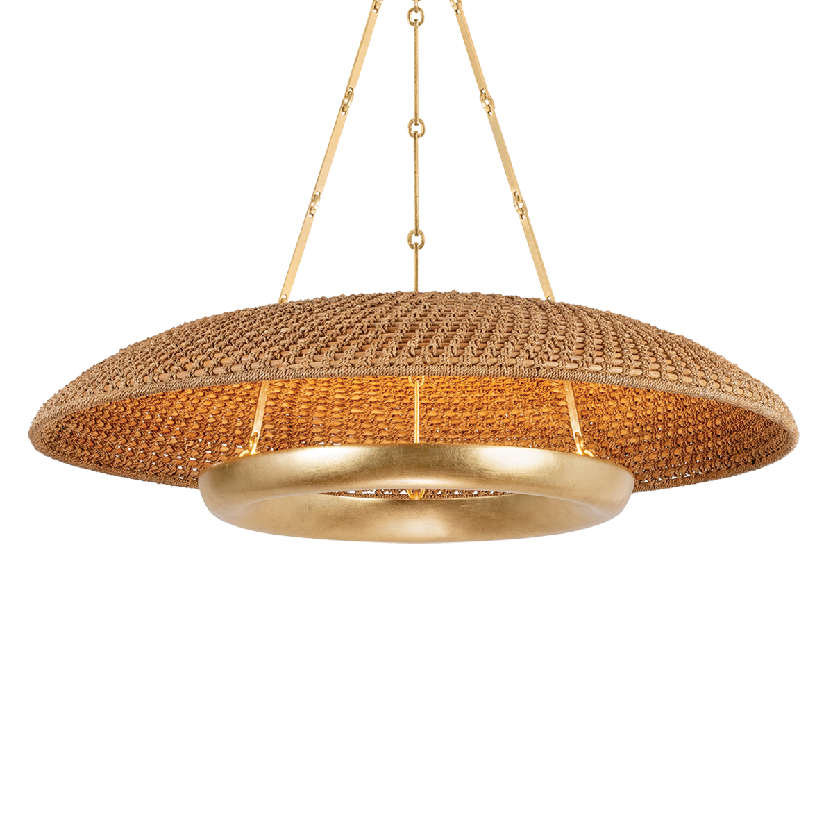Hudson Valley Oaklyn 36" Chandelier Vintage Gold Leaf