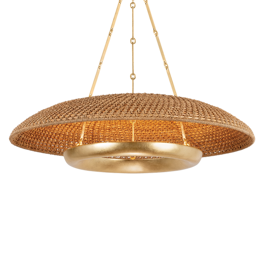 Hudson Valley Oaklyn 36" Chandelier Vintage Gold Leaf