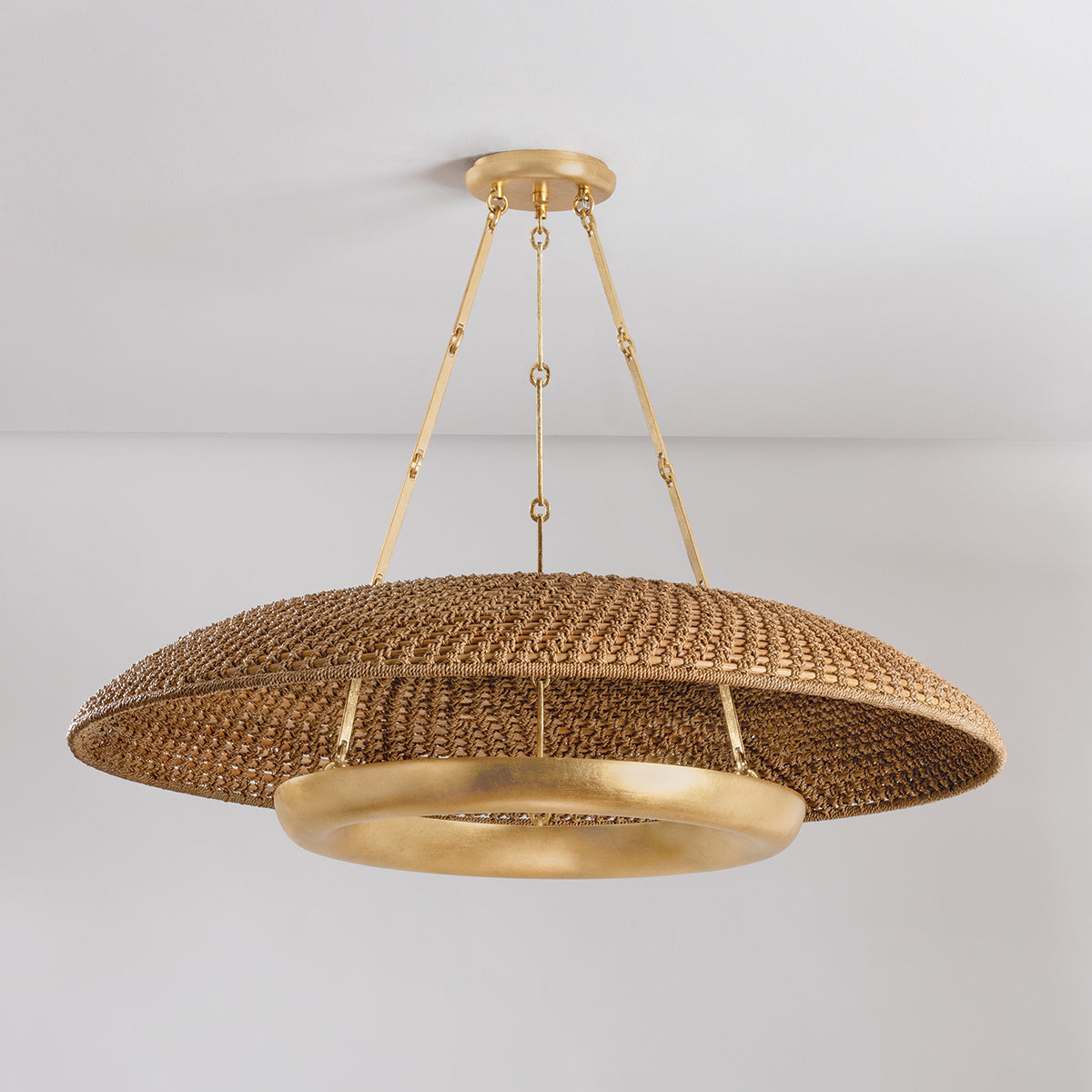 Hudson Valley Oaklyn 48" Chandelier Vintage Gold Leaf detail view 1