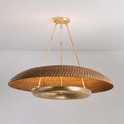 Hudson Valley Oaklyn 48" Chandelier Vintage Gold Leaf detail view 2