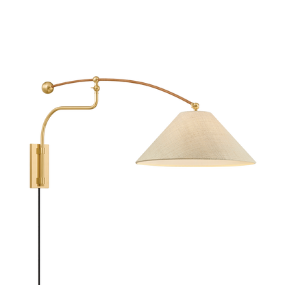 Hudson Valley Sylva Wall Sconce Aged Brass