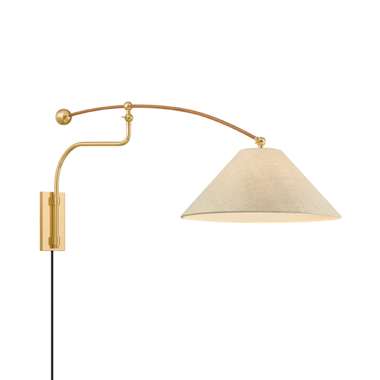 Hudson Valley Sylva Wall Sconce Aged Brass